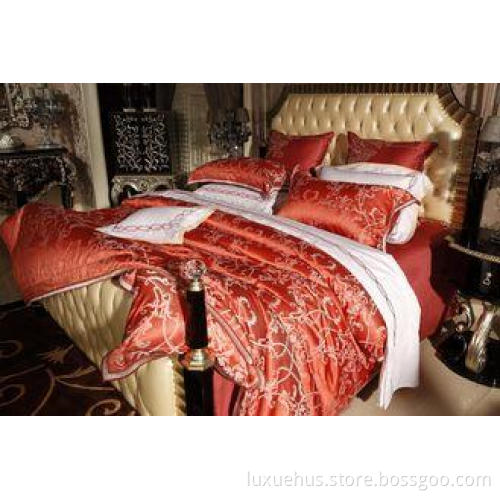 Silk Cotton Blended Luxury Bed Sets Comfortable Romantic Re